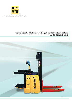 Wózki platformowe podnośnikowe Hyster S 1.5 S-SL