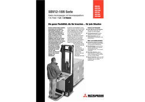 Wózki platformowe podnośnikowe Mitsubishi SBV 12 NI