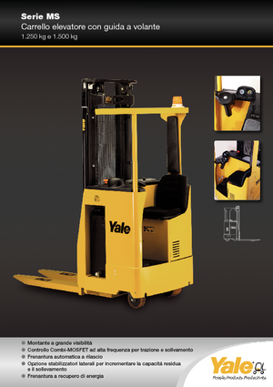 Wózki podnośnikowe z siedziskiem Yale MS 12 S