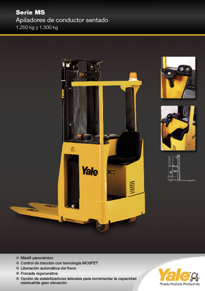 Wózki podnośnikowe z siedziskiem Yale MS 12 S