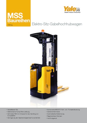 Wózki podnośnikowe z siedziskiem Yale MS 16 S