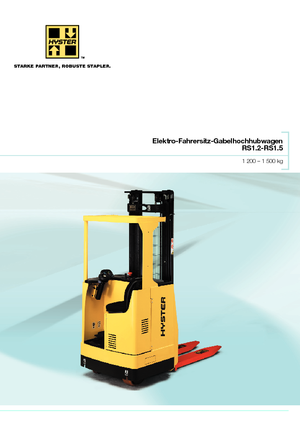 Wózki podnośnikowe z siedziskiem Hyster RS 1.2