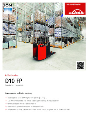 Wózki platformowe podnośnikowe Linde D10FP
