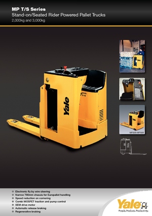 Elektryczne wózki paletowe platformowe Yale MP 20 T