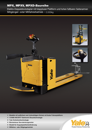 Elektryczne wózki paletowe platformowe Yale MP20X 