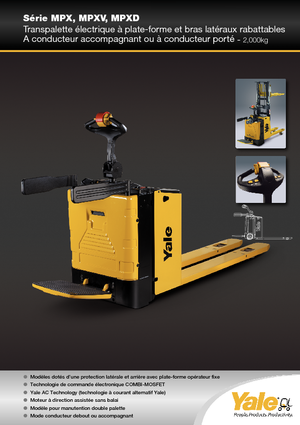 Elektryczne wózki paletowe platformowe Yale MP20X 