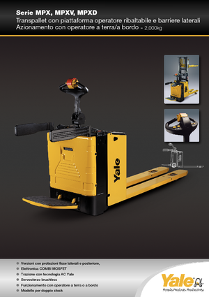 Elektryczne wózki paletowe platformowe Yale MP20X 