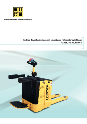 Elektryczne wózki paletowe platformowe Hyster P2.0SE