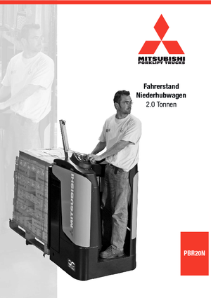 Elektryczne wózki paletowe platformowe Mitsubishi PBR20N