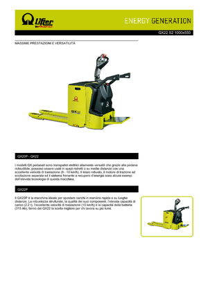 Elektryczne wózki paletowe platformowe PRAMAC Lifter QX 22