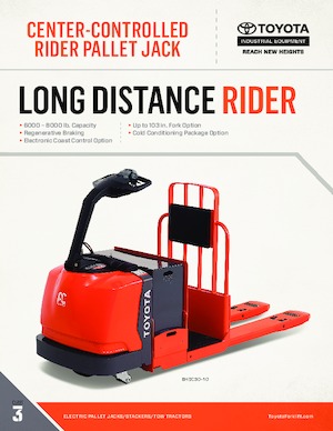 Elektryczne wózki paletowe z siedziskiem Toyota 8HBC30