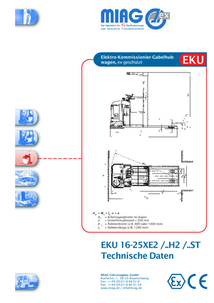 Elektryczne wózki paletowe z siedziskiem Miag EKU 20 XE 2