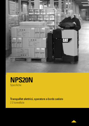 Elektryczne wózki paletowe z siedziskiem Caterpillar NPS20N