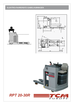 Elektryczne wózki paletowe z siedziskiem TCM RPT 20 R