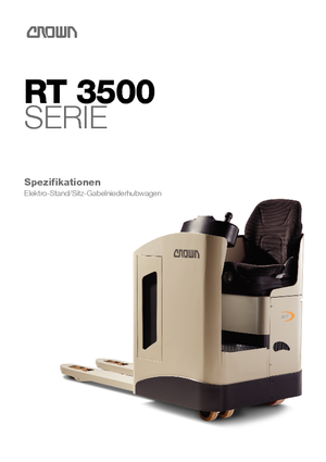 Elektryczne wózki paletowe z siedziskiem Crown RT 3520-2.2