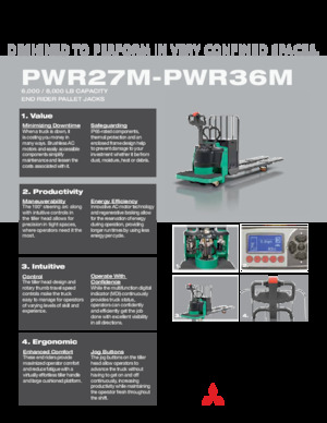 Elektryczne wózki paletowe platformowe Mitsubishi PWR36M