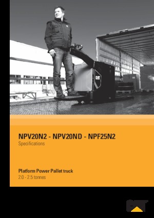 Elektryczne wózki paletowe platformowe Caterpillar NPV20ND