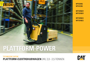 Elektryczne wózki paletowe platformowe Caterpillar NPV25N3