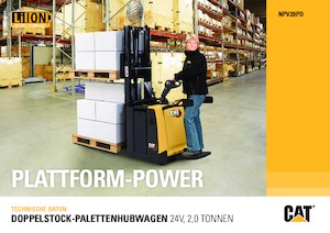 Elektryczne wózki paletowe platformowe Caterpillar NPV20PD