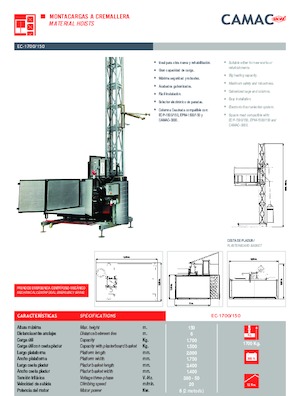 Wciągniki i wciągarki przemysłowe CAMAC EC-1700/150