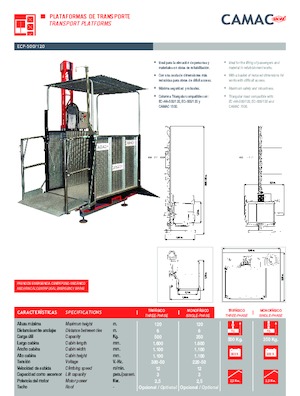 Wciągniki i wciągarki przemysłowe CAMAC ECP-500/120