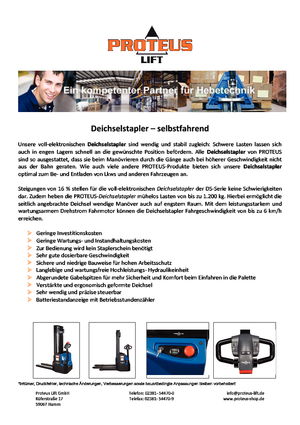 Wózki paletowe elektryczne Proteus DS 1242