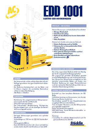 Wózki paletowe elektryczne Stöcklin EDD 1001