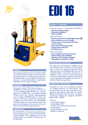 Wózki paletowe elektryczne Stöcklin EDI 16