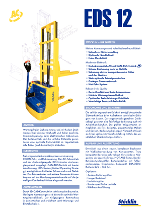 Wózki paletowe elektryczne Stöcklin EDS 12