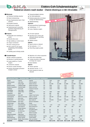 Wózki paletowe elektryczne Baka EGS 1.5-16