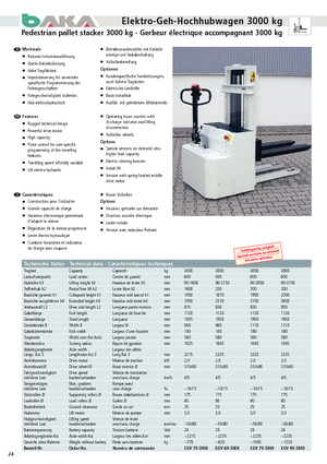 Wózki paletowe elektryczne Baka EGV 70-3000