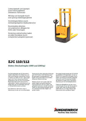 Wózki paletowe elektryczne Jungheinrich EJC 112