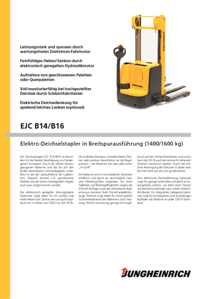 Wózki paletowe elektryczne Jungheinrich EJC B14