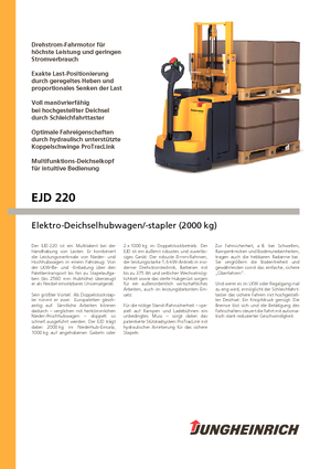 Wózki paletowe elektryczne Jungheinrich EJD 220