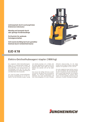 Wózki paletowe elektryczne Jungheinrich EJD-K 18
