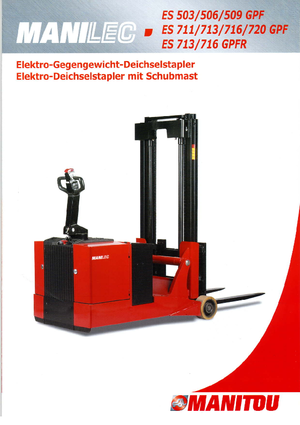 Wózki paletowe elektryczne Manitou ES 509 GPF