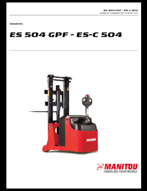 Wózki paletowe elektryczne Manitou ES 504 GPF