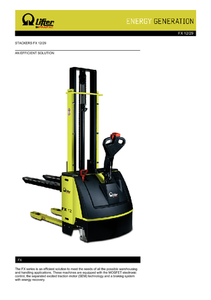 Wózki paletowe elektryczne PRAMAC Lifter FX 12/29