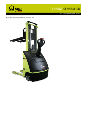 Wózki paletowe elektryczne PRAMAC Lifter GX 12/35 Straddle Plus