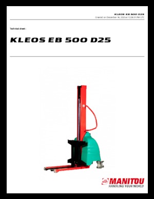 Wózki paletowe elektryczne Manitou Kleos EB 500 D25