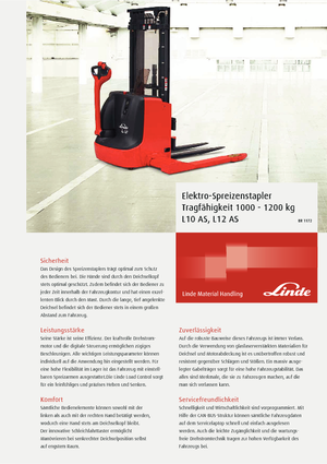 Wózki paletowe elektryczne Linde L10AS 1912 E