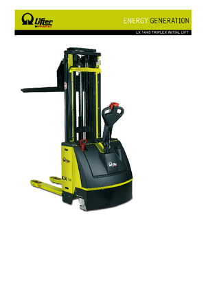 Wózki paletowe elektryczne PRAMAC Lifter LX 14/45 Triplex IL