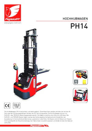 Wózki paletowe elektryczne Pegasolift PH 14