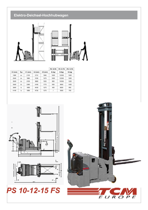 Wózki paletowe elektryczne TCM PS 12 FS