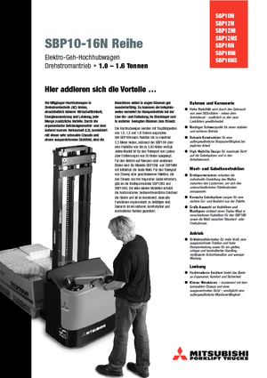 Wózki paletowe elektryczne Mitsubishi SBP12N2