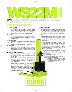 Wózki paletowe elektryczne Clark WS22M