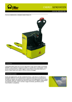 Wózek paletowy ręczny PRAMAC Lifter CX 14
