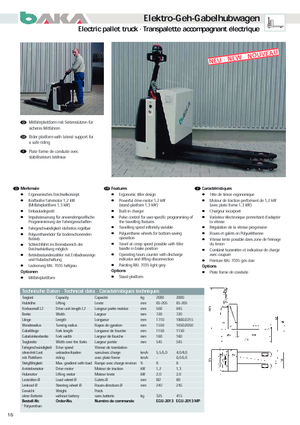 Wózek paletowy ręczny Baka EGU 2013