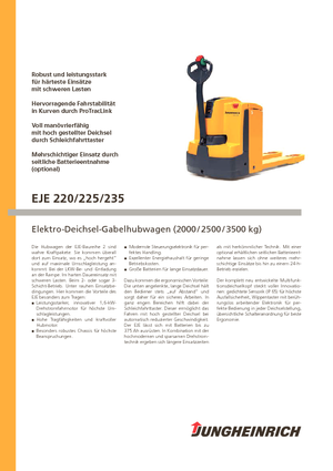 Wózek paletowy ręczny Jungheinrich EJE 220