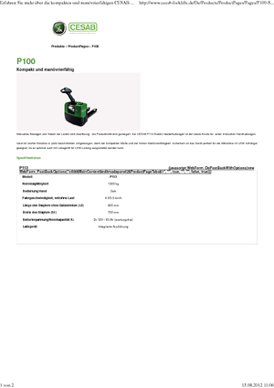 Wózek paletowy ręczny Cesab P 113